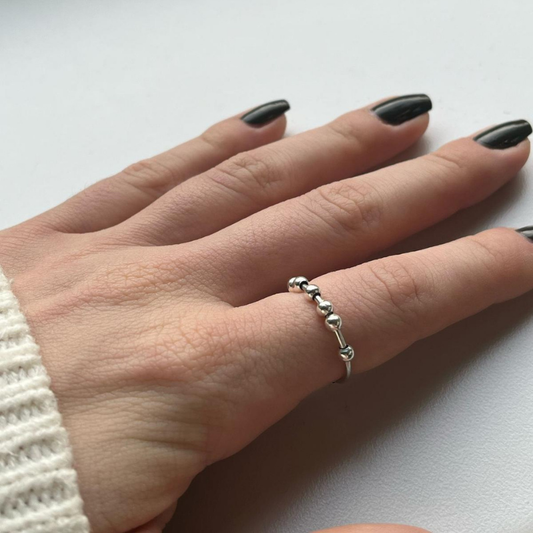 Anxiety Ring mit Perlen - Anti Stress & Anti Angst